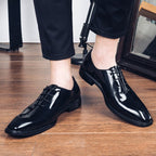 Men's Embossed Sleek Oxfords: Fashion Nuptial Ceremony Dress Shoesyes
