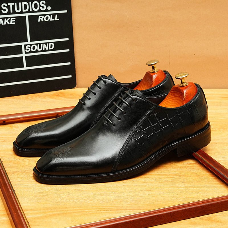 Men's Engraved Oxford | Exotic Luxury Dress Shoesyes