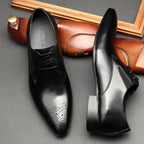 Men's Fashion Pointed Toe Derby: Elegant Groom Wedding Dress Shoesyes