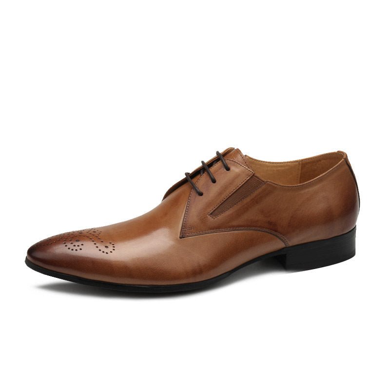 Men's Fashion Pointed Toe Derby: Elegant Groom Wedding Dress Shoesyes