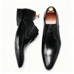 Men's Fashion Pointed Toe Derby: Elegant Groom Wedding Dress Shoesyes
