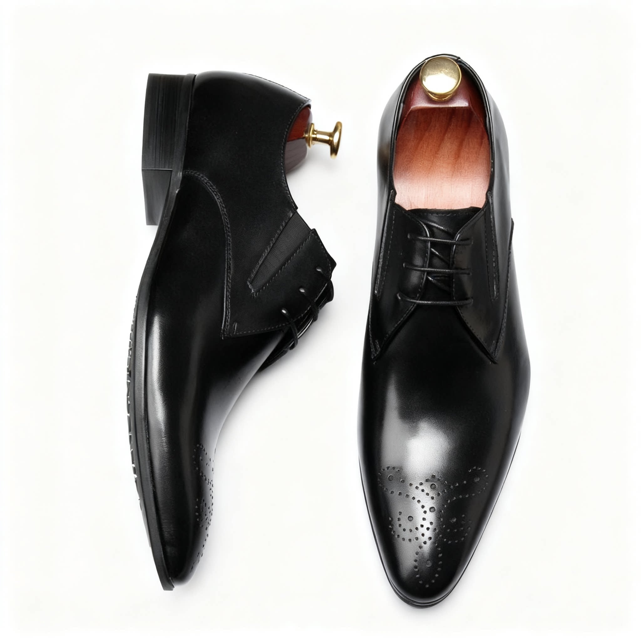 Men's Fashion Pointed Toe Derby: Elegant Groom Wedding Dress Shoesyes