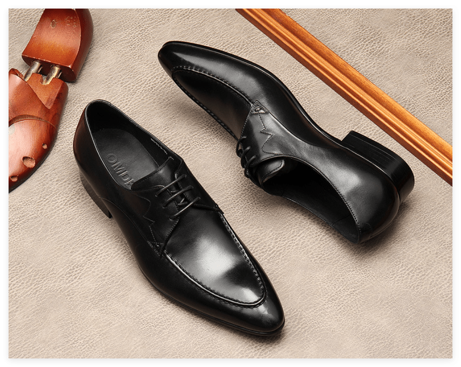 Men's Fashion Tan Derby Shoes: Vintage Hand - Patina Dress Shoesyes