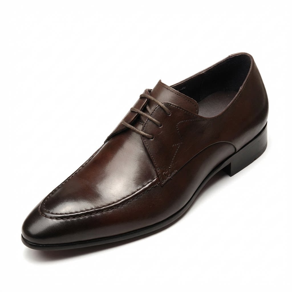 Men's Fashion Tan Derby Shoes: Vintage Hand - Patina Dress Shoesyes