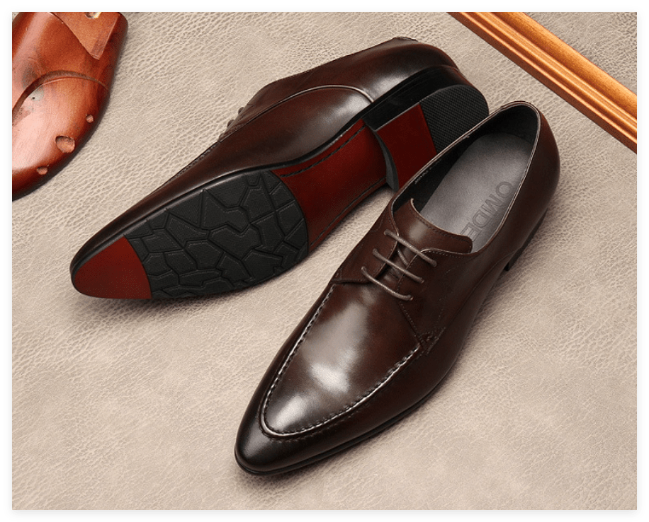 Men's Fashion Tan Derby Shoes: Vintage Hand - Patina Dress Shoesyes