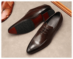 Men's Fashion Tan Derby Shoes: Vintage Hand - Patina Dress Shoesyes