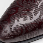 Men's Floral Embossed Dress Shoes: Stylish Pointed Toe Wedding Shoesyes