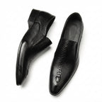 Men's Formal Crocodile Dress Shoes: Stylish Pointed Toe Wedding Loafersyes