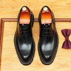 Men's Formal Derby Shoes: Pointed Toe Wedding & Business Dress Shoes