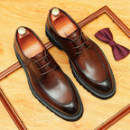 Men's Formal Derby Shoes: Pointed Toe Wedding & Business Dress Shoes