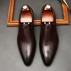 Men's Formal Dress Shoes: Stylish Pointed Toe Wedding Slip - on Shoesyes
