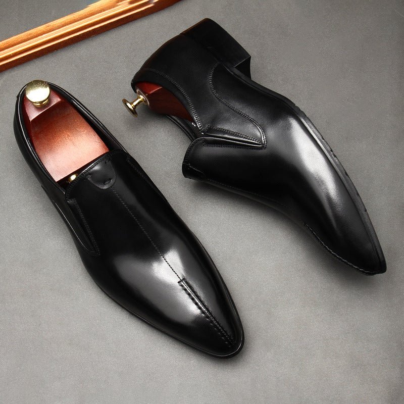Men's Formal Dress Shoes: Stylish Pointed Toe Wedding Slip - on Shoesyes