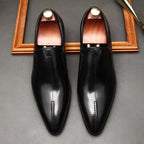 Men's Formal Dress Shoes: Stylish Pointed Toe Wedding Slip - on Shoesyes