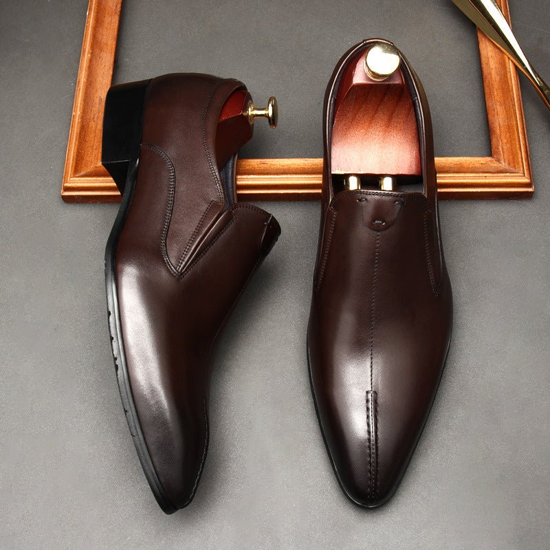 Men's Formal Dress Shoes: Stylish Pointed Toe Wedding Slip - on Shoesyes