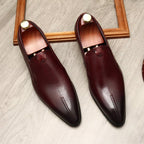 Men's Formal Dress Shoes: Stylish Pointed Toe Wedding Slip - on Shoesyes