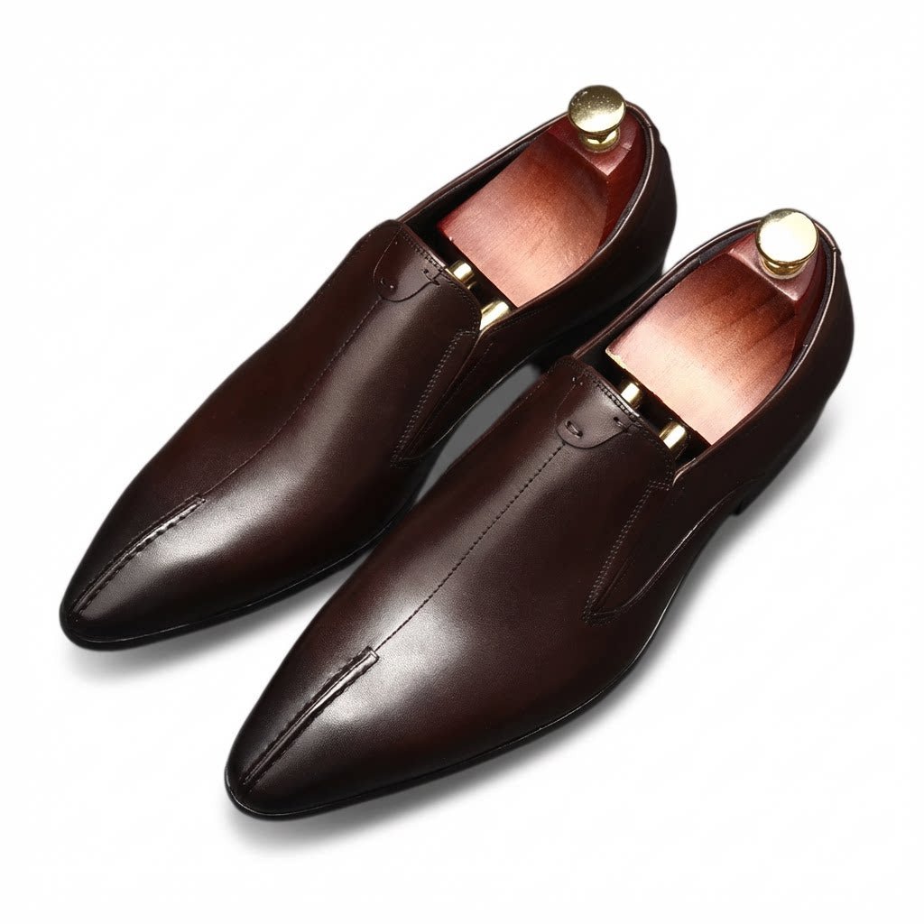 Men's Formal Dress Shoes: Stylish Pointed Toe Wedding Slip - on Shoesyes