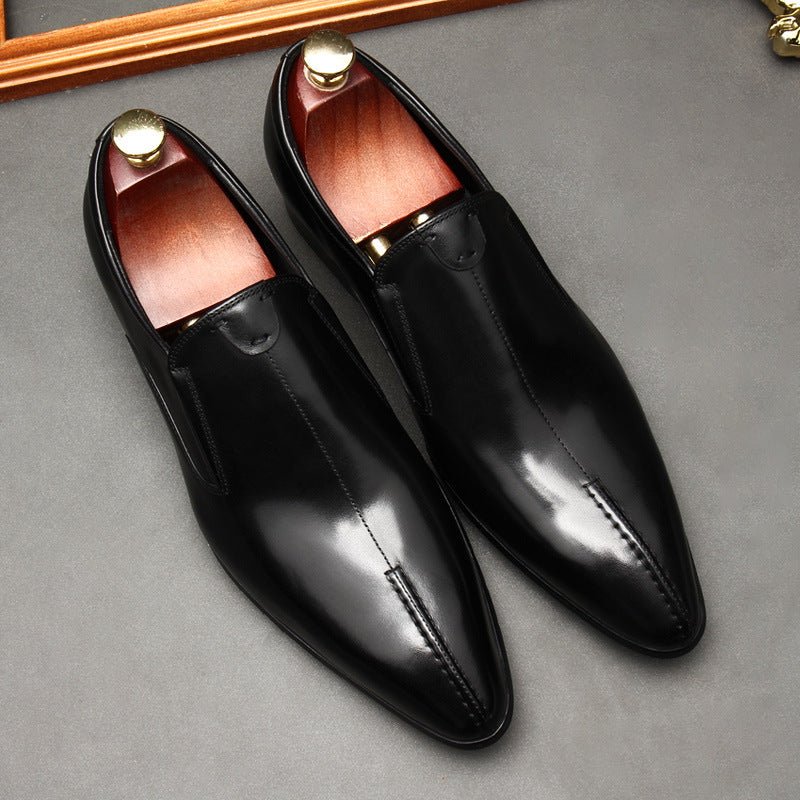 Men's Formal Dress Shoes: Stylish Pointed Toe Wedding Slip - on Shoesyes