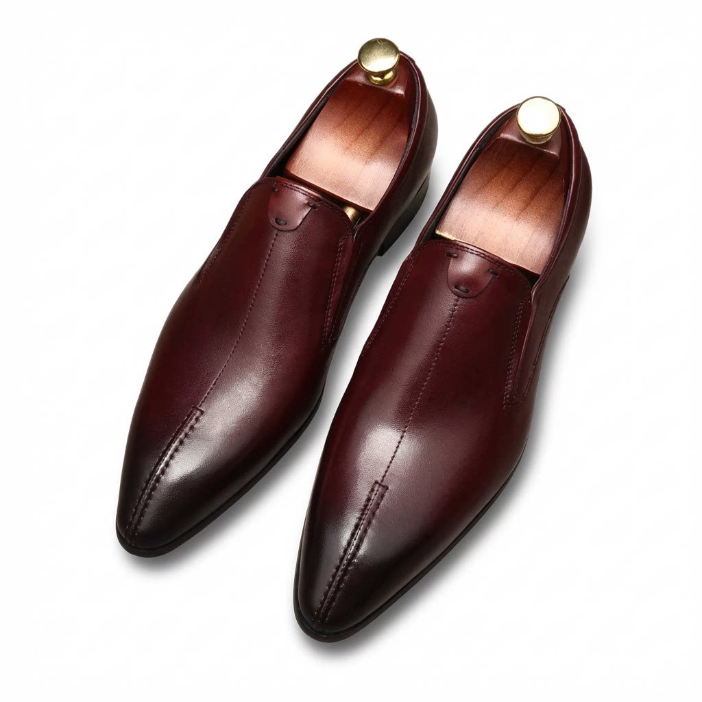 Men's Formal Dress Shoes: Stylish Pointed Toe Wedding Slip - on Shoesyes