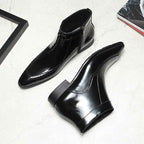 Men's Formal Leather Zipper Dress Boots - British Style Chelsea Designyes