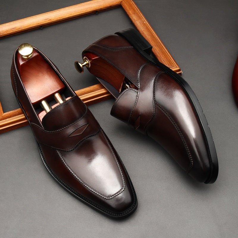 Men's Formal Red Bottom Loafers: Stylish Wedding Party Dress Shoesyes