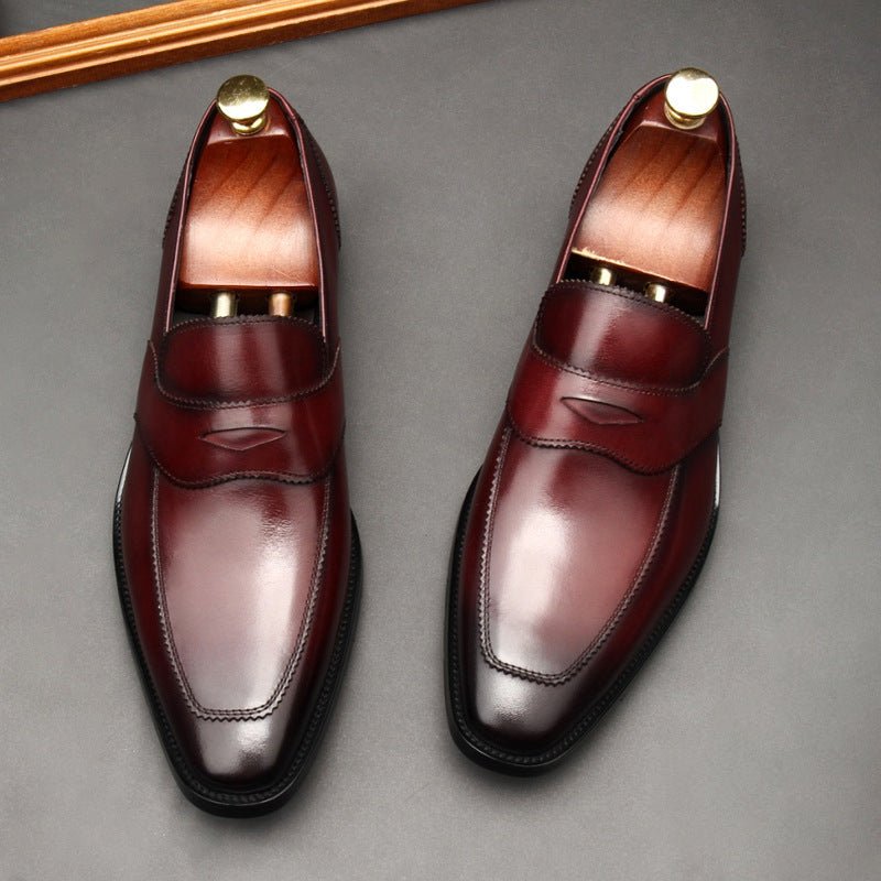 Men's Formal Red Bottom Loafers: Stylish Wedding Party Dress Shoesyes