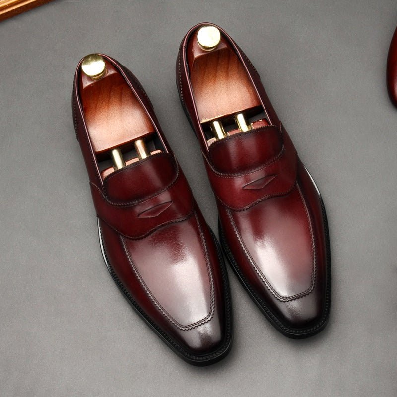 Men's Formal Red Bottom Loafers: Stylish Wedding Party Dress Shoesyes