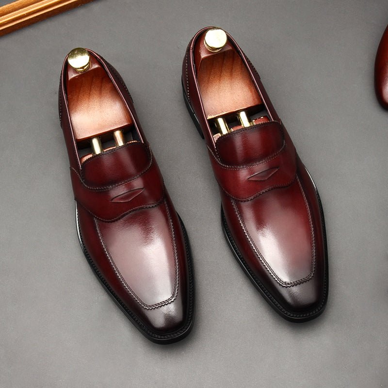 Men's Formal Red Bottom Loafers: Stylish Wedding Party Dress Shoesyes