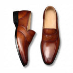Men's Formal Red Bottom Loafers: Stylish Wedding Party Dress Shoesyes