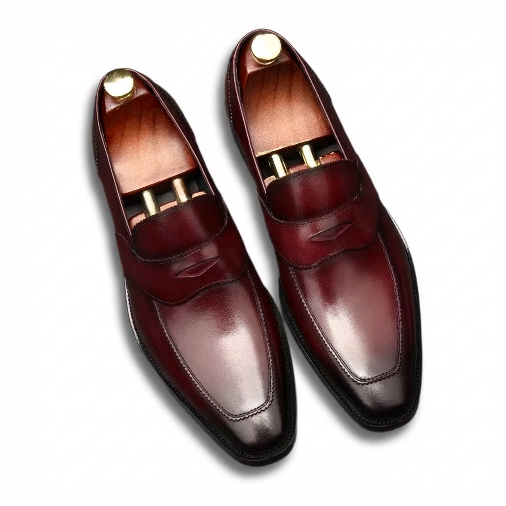 Men's Formal Red Bottom Loafers: Stylish Wedding Party Dress Shoesyes