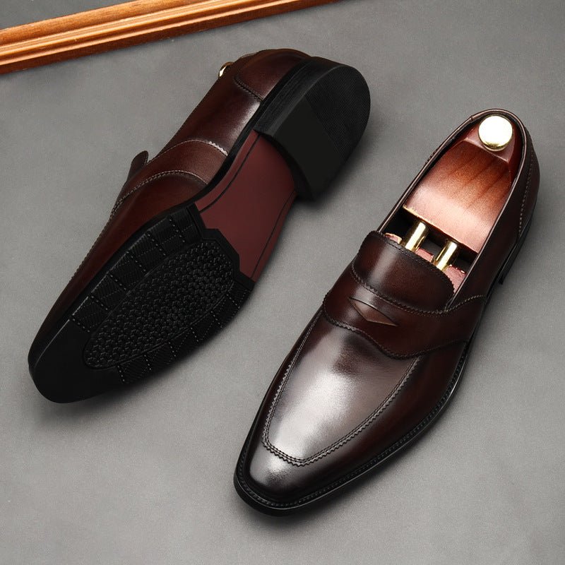 Men's Formal Red Bottom Loafers: Stylish Wedding Party Dress Shoesyes