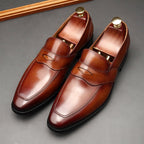 Men's Formal Red Bottom Loafers: Stylish Wedding Party Dress Shoesyes