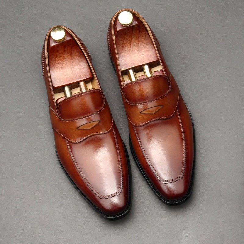 Men's Formal Red Bottom Loafers: Stylish Wedding Party Dress Shoesyes