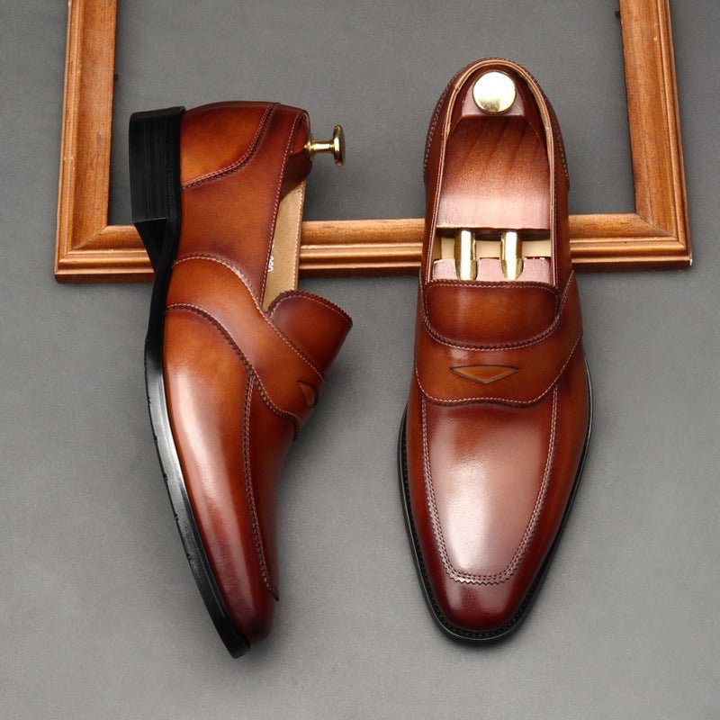 Men's Formal Red Bottom Loafers: Stylish Wedding Party Dress Shoesyes