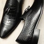 Men's Formal Tassel Loafers: Stylish Pointed Toe Wedding Dress Shoesyes