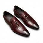 Men's Formal Tassel Loafers: Stylish Pointed Toe Wedding Dress Shoesyes