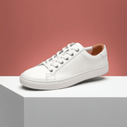 Men's Genuine Leather Sneakers - Minimalist Versatile Casual Shoes