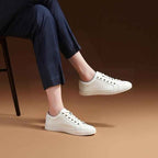 Men's Genuine Leather Sneakers - Minimalist Versatile Casual Shoes