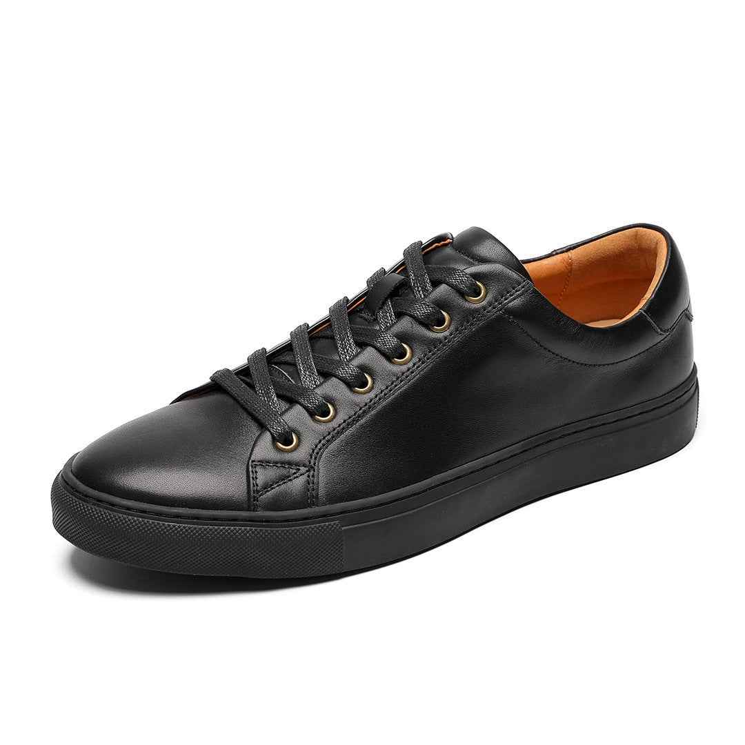 Men's Genuine Leather Sneakers - Minimalist Versatile Casual Shoesyes