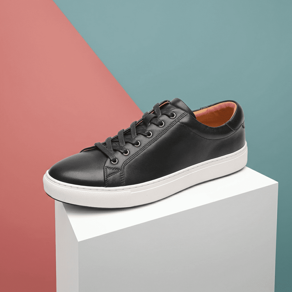 Men's Genuine Leather Sneakers - Minimalist Versatile Casual Shoesyes