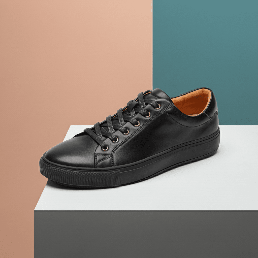 Men's Genuine Leather Sneakers - Minimalist Versatile Casual Shoesyes