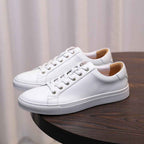 Men's Genuine Leather Sneakers - Minimalist Versatile Casual Shoesyes