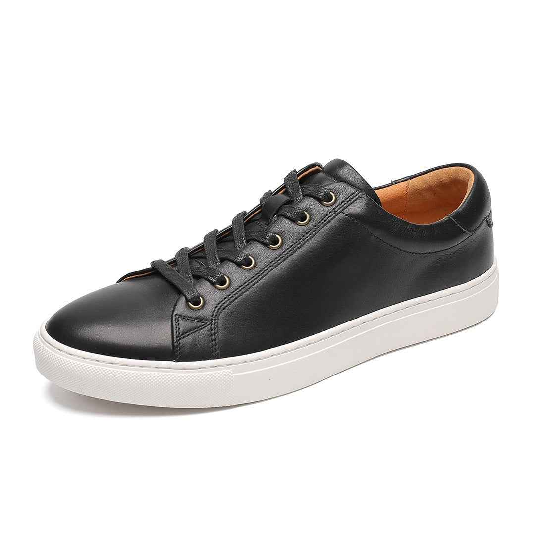 Men's Genuine Leather Sneakers - Minimalist Versatile Casual Shoesyes