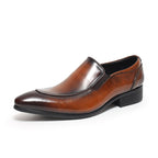 Men's Geometric Embossed Dress Shoes: Stylish Wedding Pointed Loafersyes