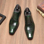 Men's Glazed Cap Toe Oxfords: Fashion Betrothal Wedding Dress Shoesyes