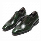 Men's Glazed Cap Toe Oxfords: Fashion Betrothal Wedding Dress Shoesyes