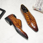 Men's Grandeur Embossed Oxfords: Fashion Soiree Wedding Dress Shoesyes