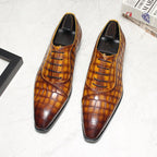 Men's Grandeur Embossed Oxfords: Fashion Soiree Wedding Dress Shoesyes