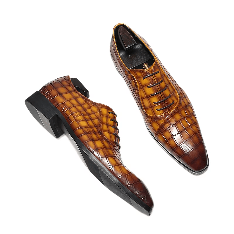Men's Grandeur Embossed Oxfords: Fashion Soiree Wedding Dress Shoesyes