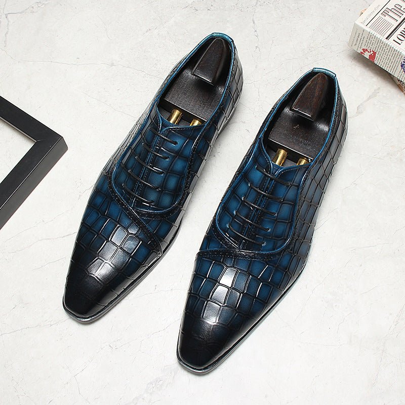 Men's Grandeur Embossed Oxfords: Fashion Soiree Wedding Dress Shoesyes