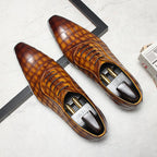 Men's Grandeur Embossed Oxfords: Fashion Soiree Wedding Dress Shoesyes
